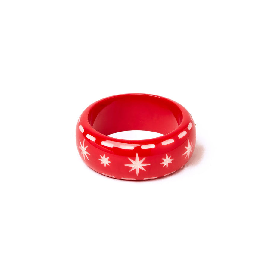 Wide Necktie Red Bangle by Splendette image