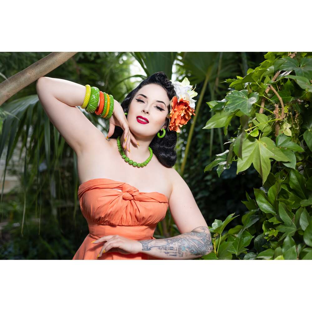 Wide Palm Heavy Carve Medium Bangle by Splendette 1