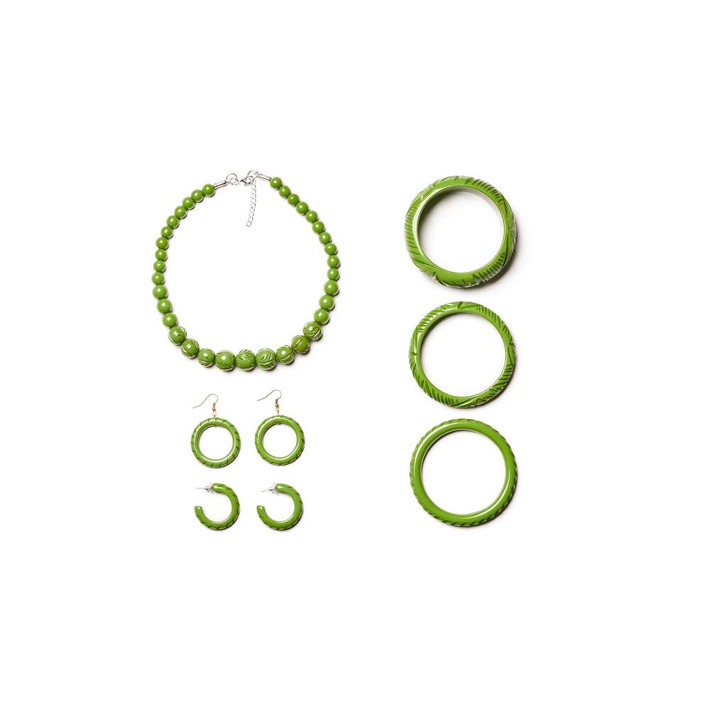 Wide Palm Heavy Carve Medium Bangle by Splendette 3