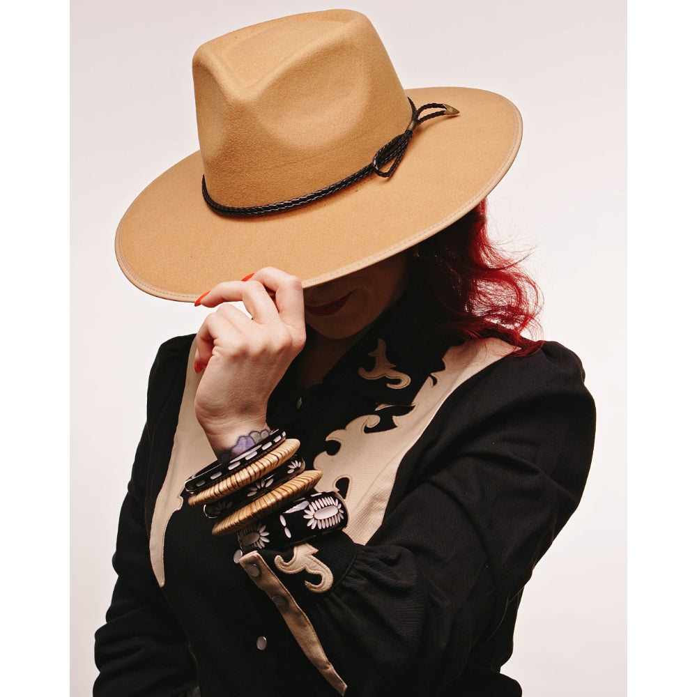 Wide Rebel Black Bangle by Splendette image 1