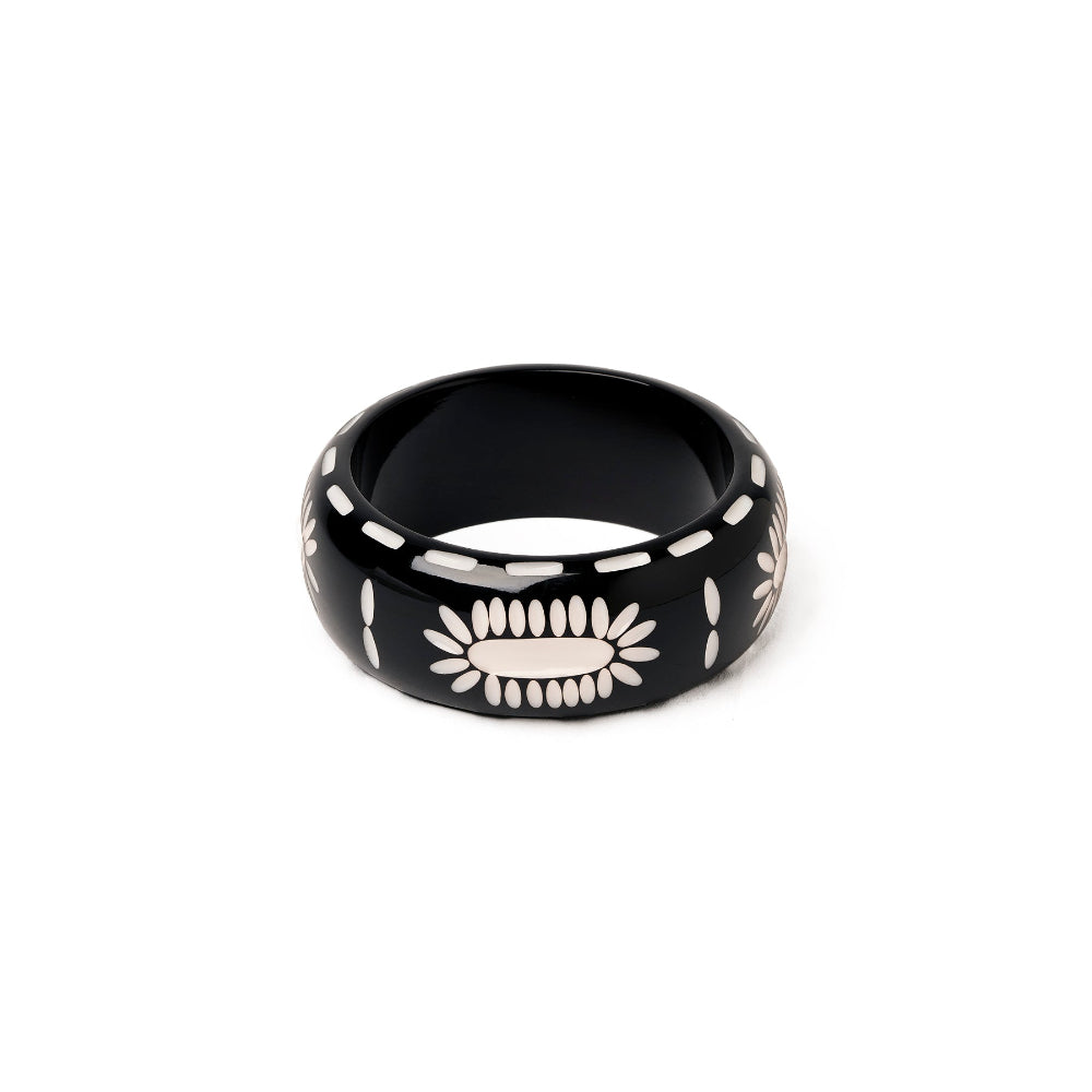 Wide Rebel Black Bangle by Splendette image