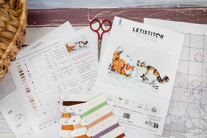 Winter Kitties L8813 Counted Cross Stitch Kit