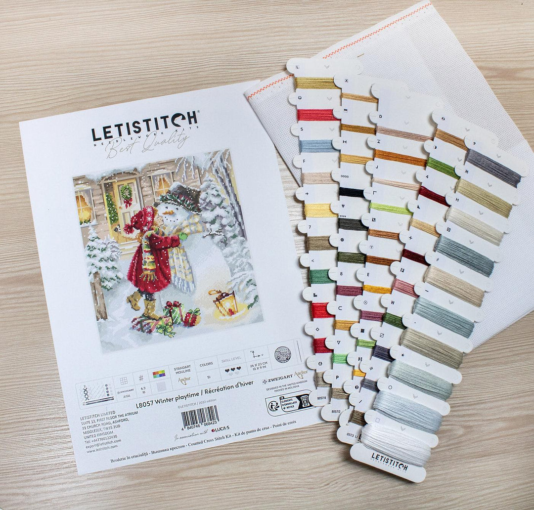 Winter playtime L8057 Counted Cross Stitch Kit