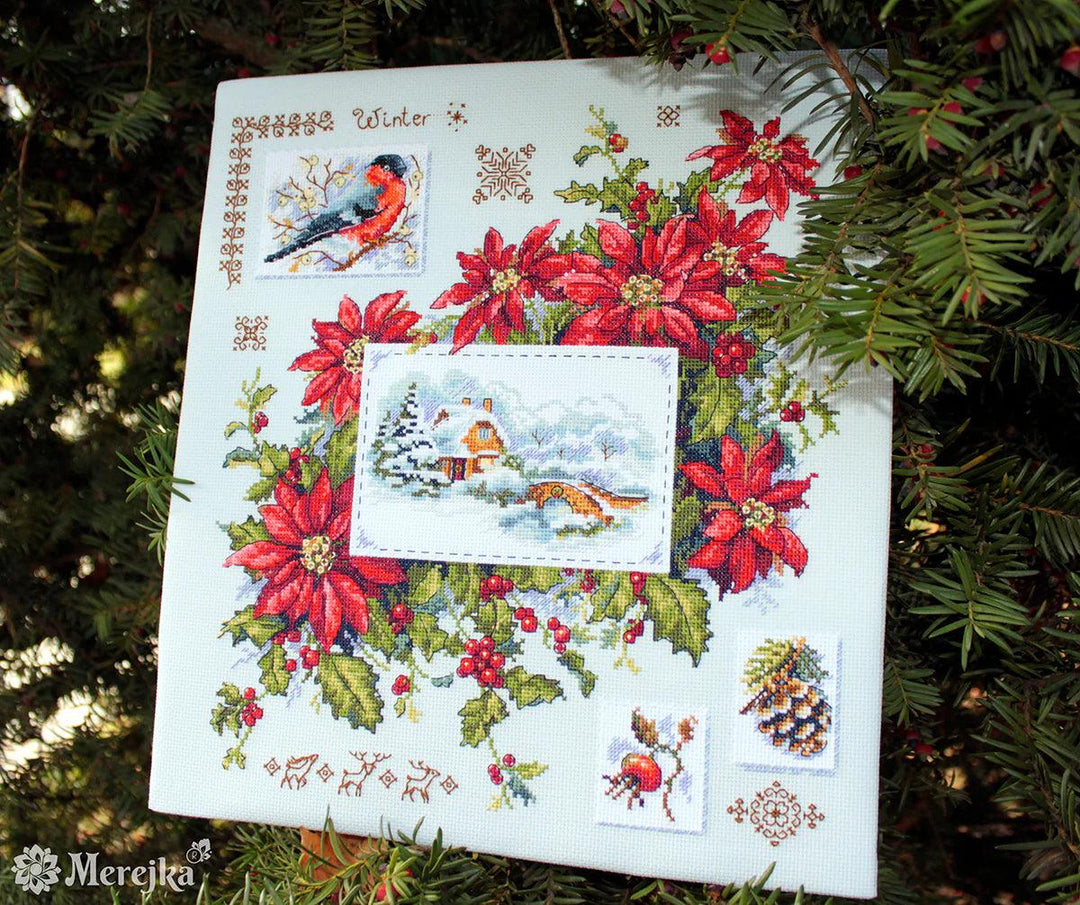 Winter Sampler K-119 Counted Cross-Stitch Kit