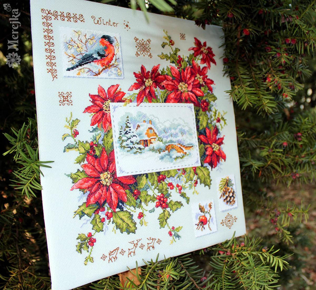 Winter Sampler K-119 Counted Cross-Stitch Kit