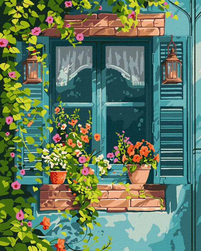 Painting by Numbers kit A house in the garden KHO6348