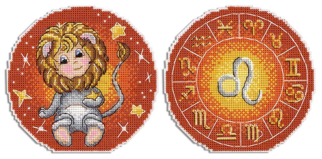 Zodiac Signs. Leo SR-705 Plastic Canvas Counted Cross Stitch Kit