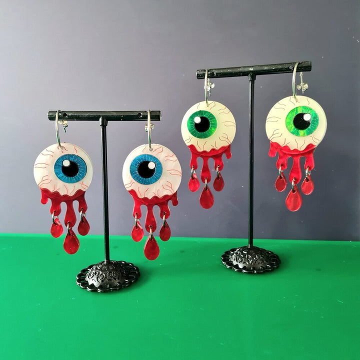Zombie Halloween Eyeball Dangle Earrings by Cherryloco Jewellery 5