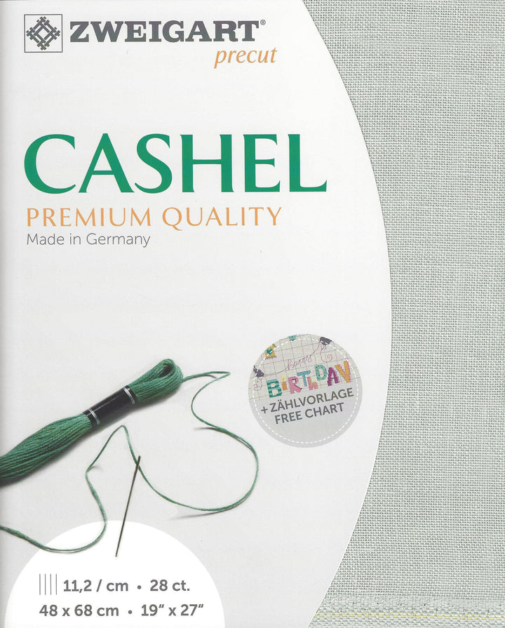 Zweigart Precut Cashel 28 count Confederate Gray 3281/718