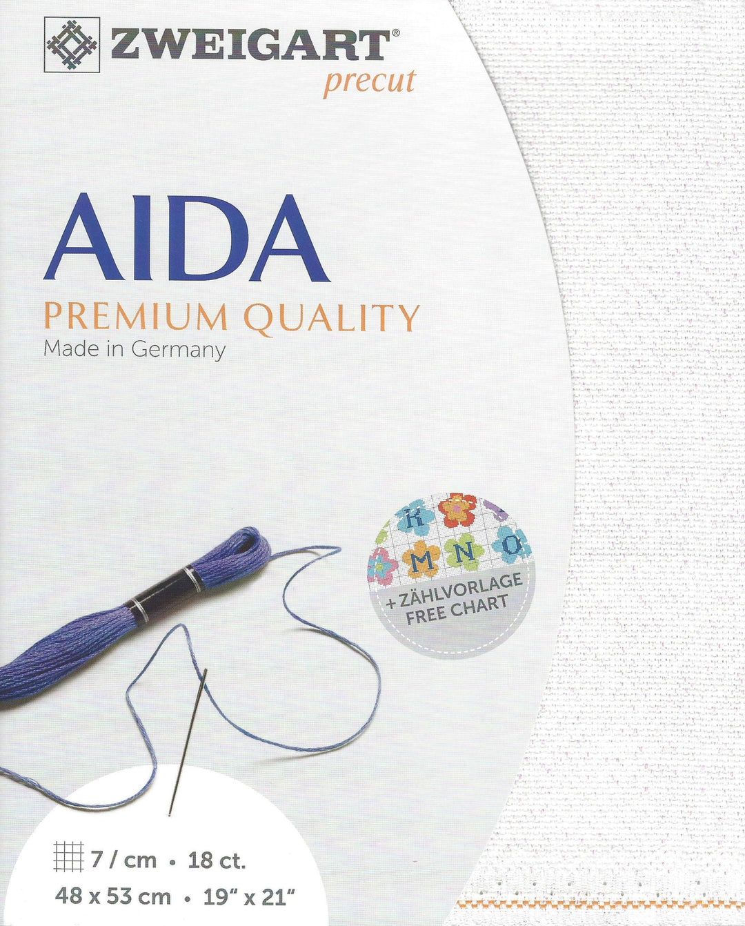 Zweigart Precut Fein-Aida 18 count Snow Glitter 3793/11