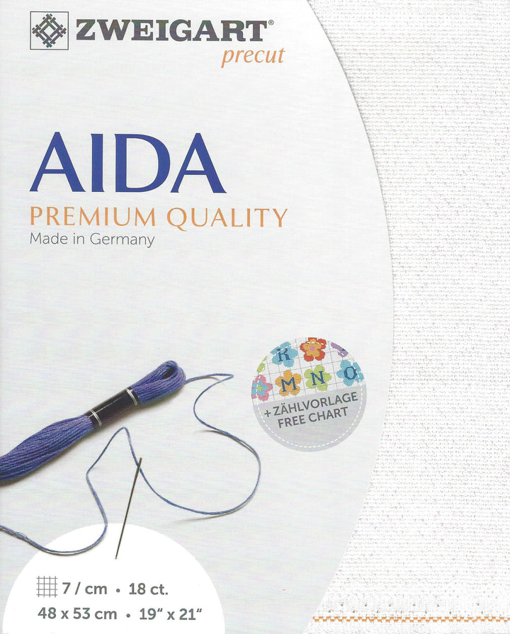 Zweigart Precut Fein-Aida 18 count Snow Glitter 3793/11