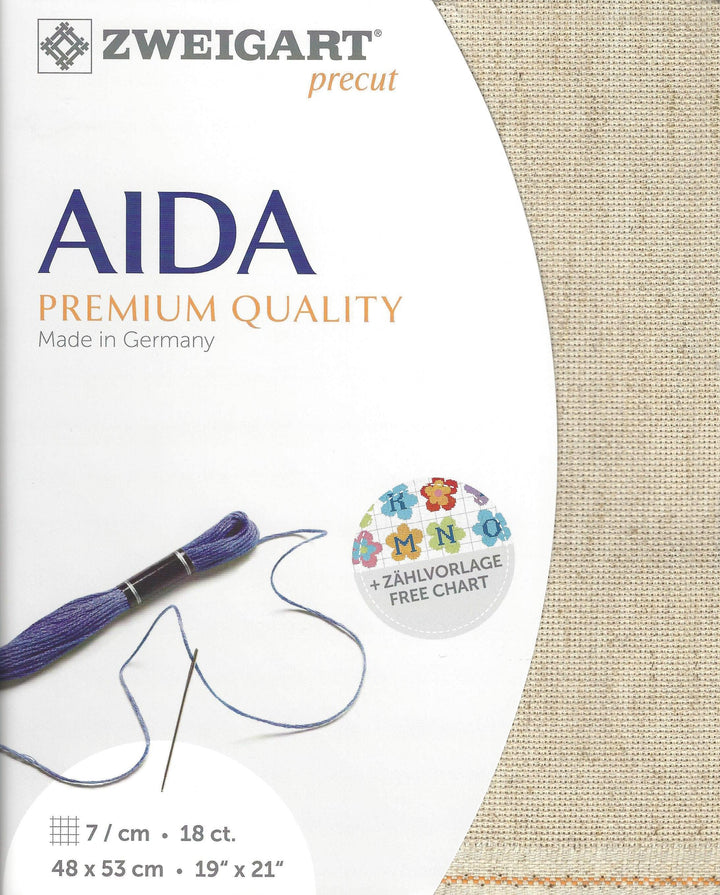 Zweigart Precut Rustico-Aida 18 count Wheat 3292/54