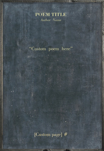 Custom Poetry Collection - Grey Wood Art Print - 25" X 35" by Sugarboo Design