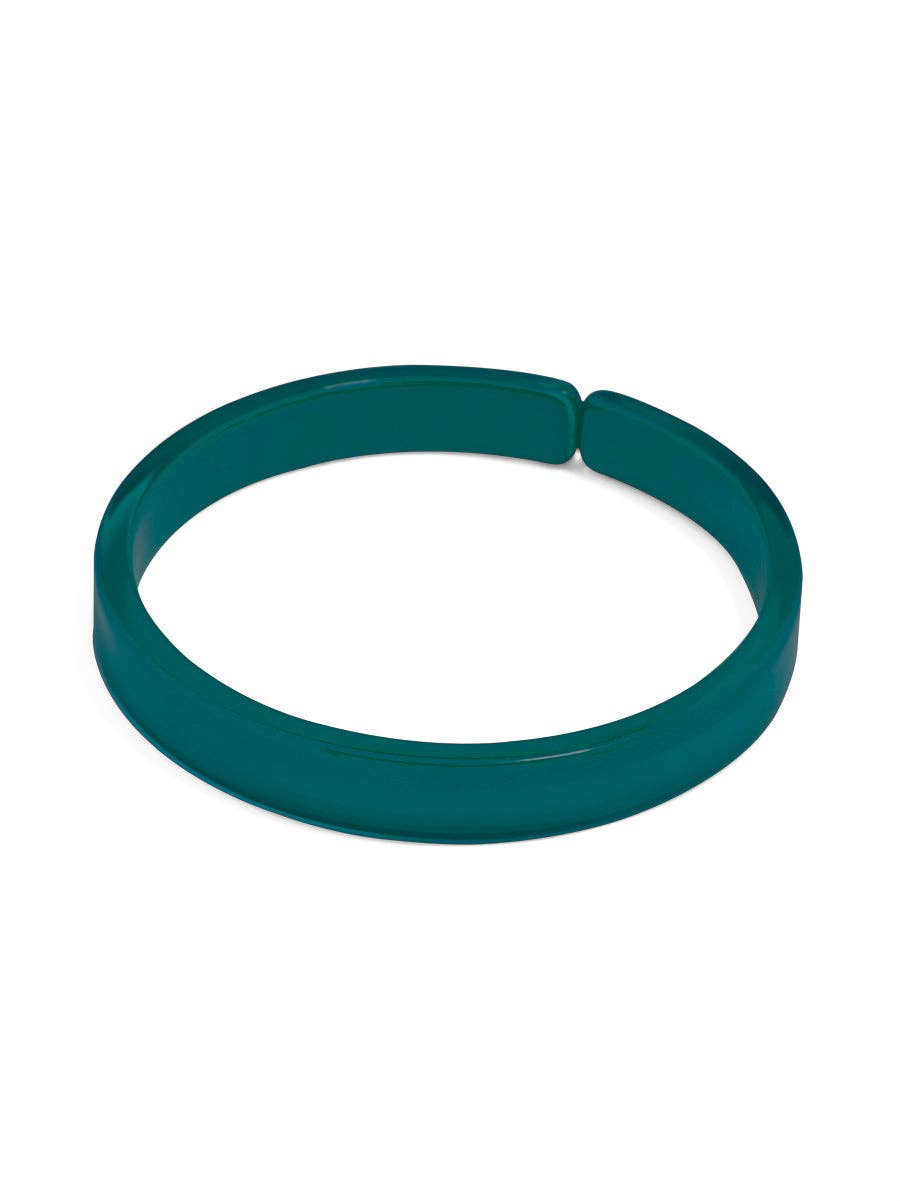Resin Bangle Bracelet - DARK TEAL Medium Width