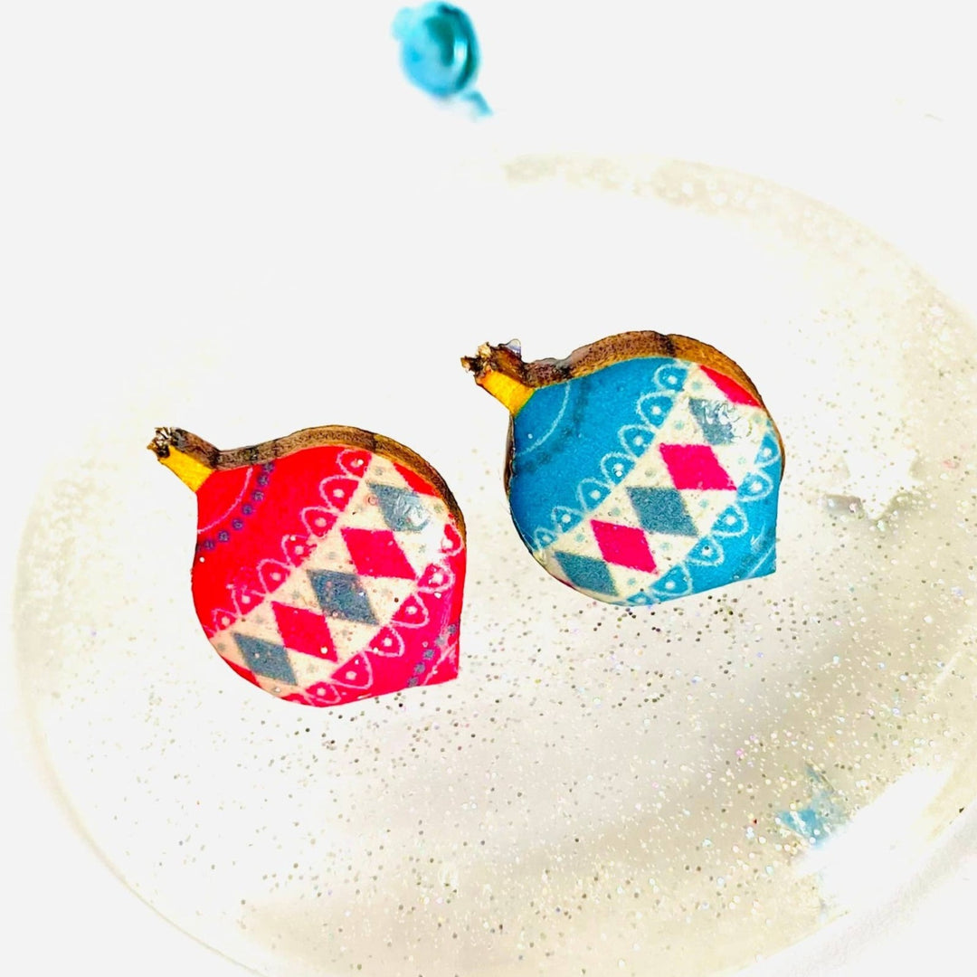 Retro Bauble Stud Earrings by Rosie Rose Parker