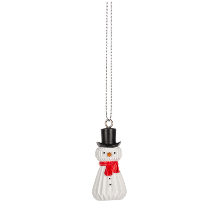 Honeycomb Santa & Snowman Ornaments (6 pc. ppk.) by Ganz image 1
