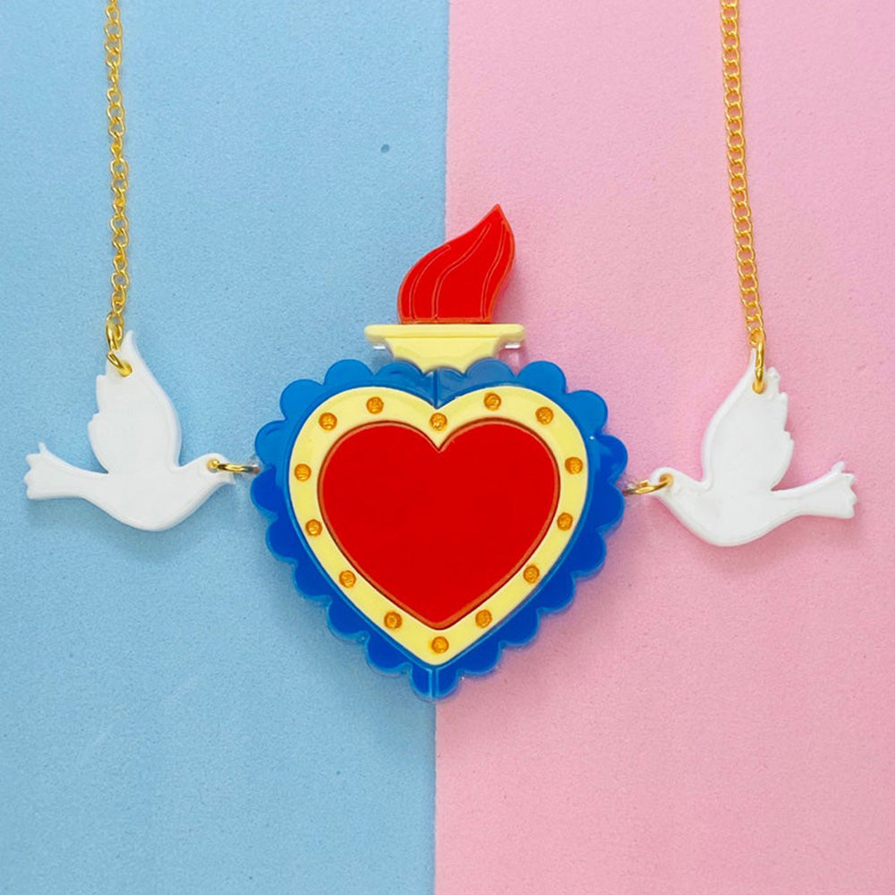 Makokot Light - Sacred Heart Earrings + Necklace by Makokot Design