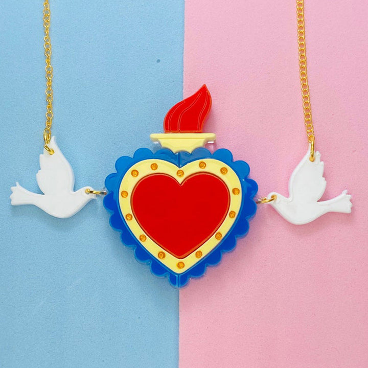 Makokot Light - Sacred Heart Earrings + Necklace by Makokot Design