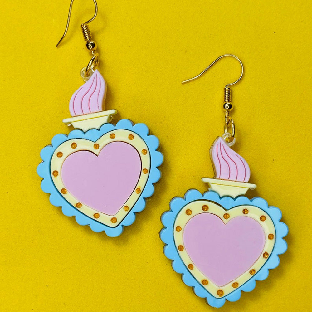 Makokot Light - Sacred Heart Earrings + Necklace by Makokot Design