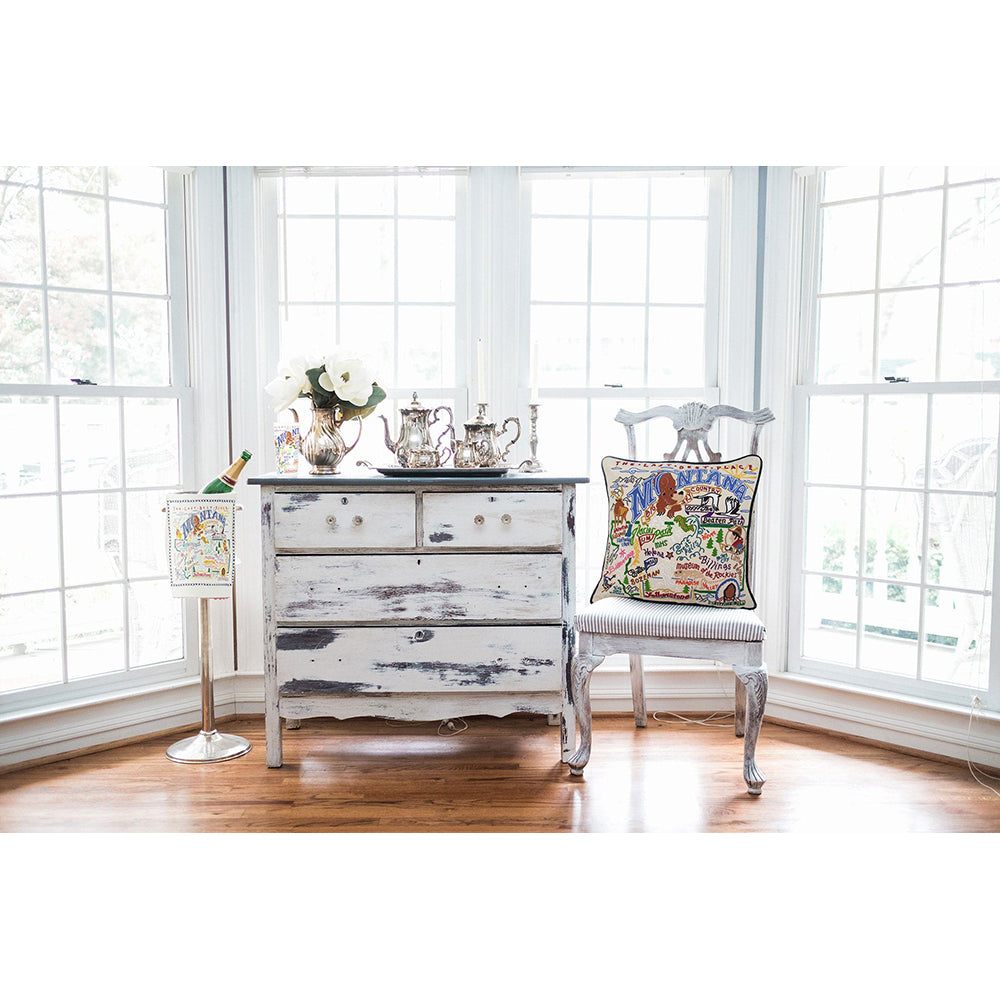 Montana Hand-Embroidered Pillow