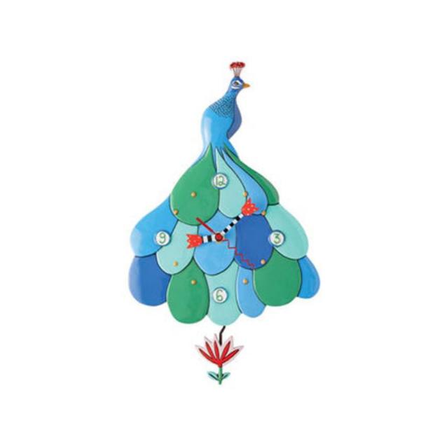 Priscilla Peacock Clock by Allen Designs