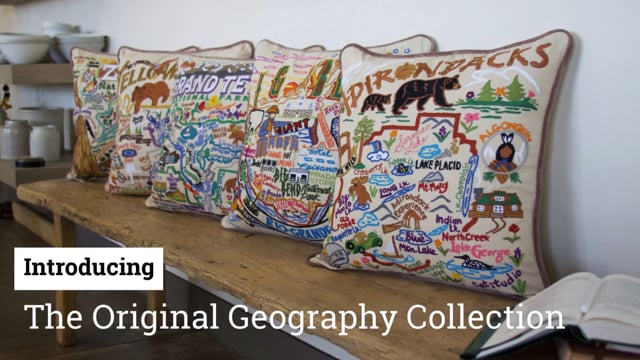 Provincetown Hand-Embroidered Pillow