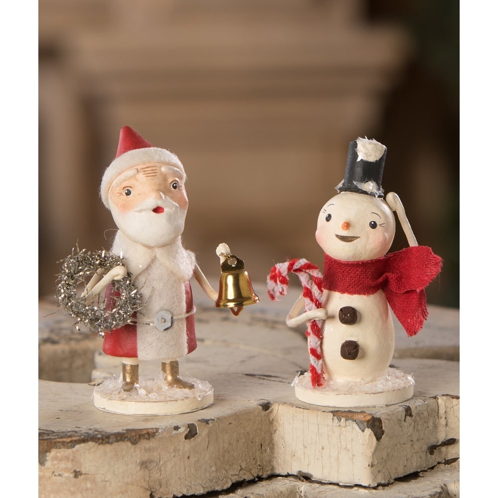 Santa with Wreath & Bell by Bethany Lowe