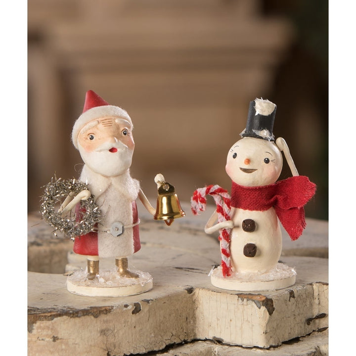 Santa with Wreath & Bell by Bethany Lowe