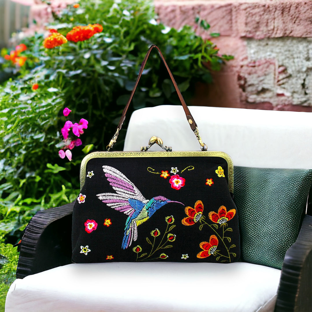 embroidered kisslock handbags