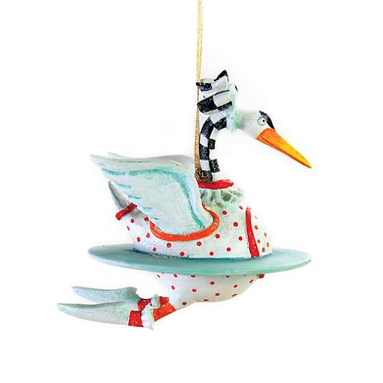12 Days MINI Ornament by Patience Brewster — Seven Swans a-Swimming