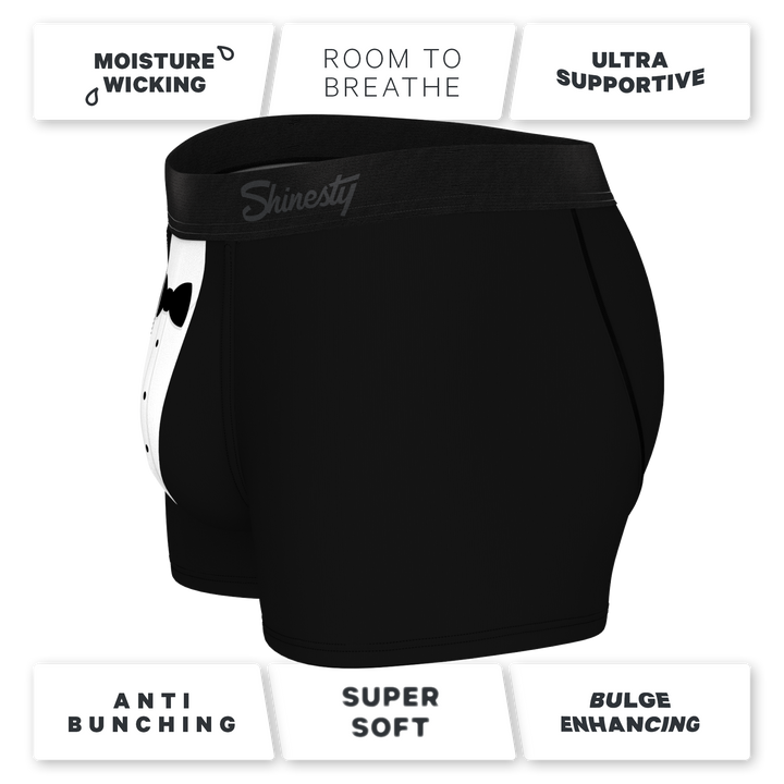 The 009 | Black Tuxedo Ball Hammock® Pouch Trunks Underwear