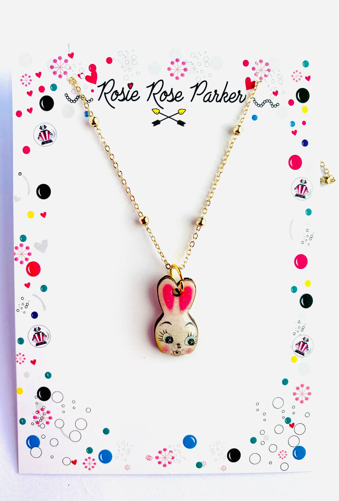 Easter Bunny Charm Necklace by Rosie Rose Parker