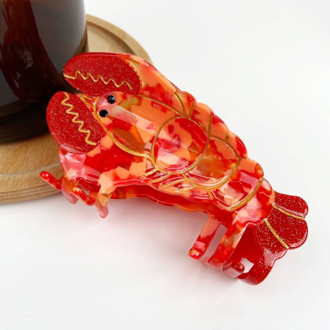 Acetate Ocean Series Animal Hair Clips Lobster Seahorse