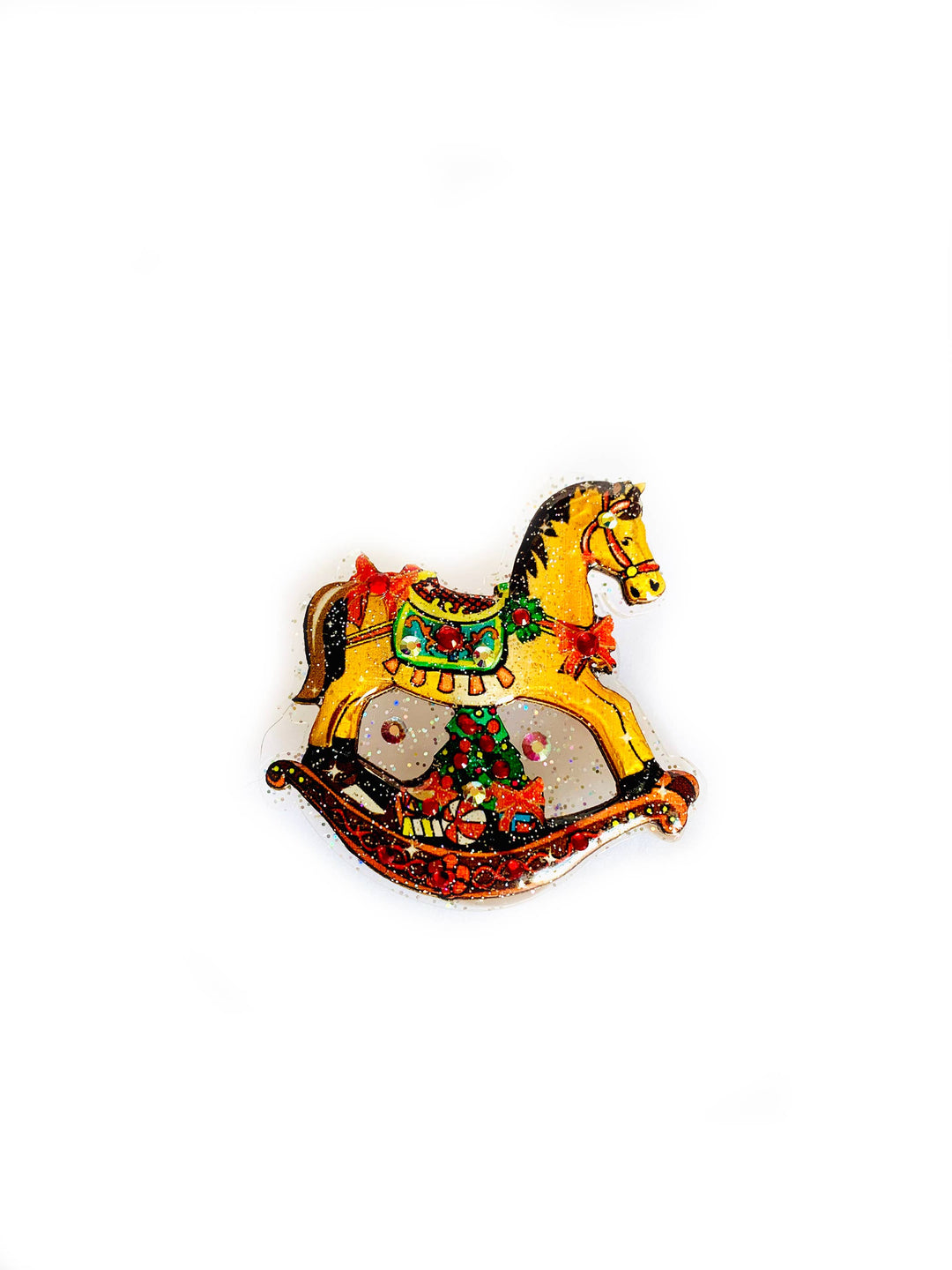 Rocking Horse Christmas Brooch by Rosie Rose Parker