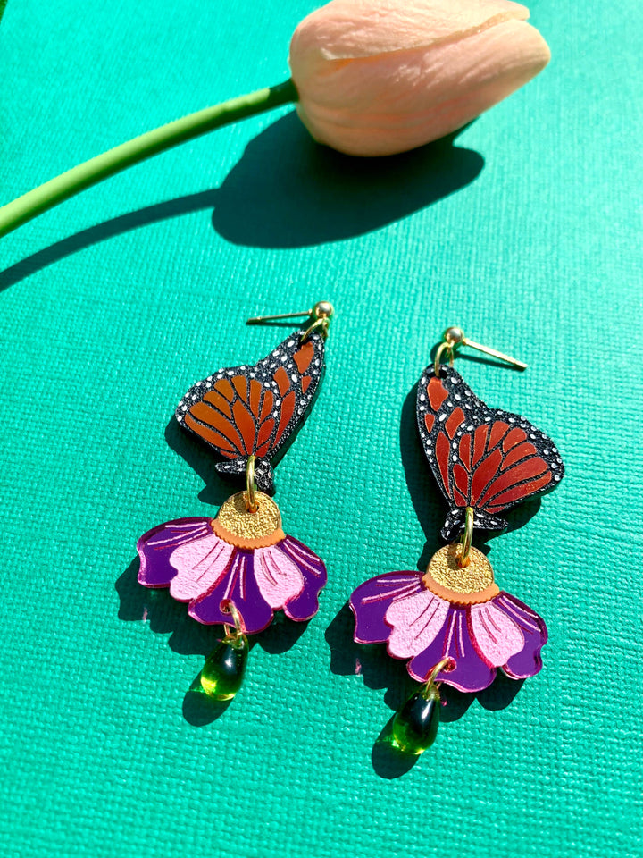 Polly Pollinator Acrylic Statement Earrings