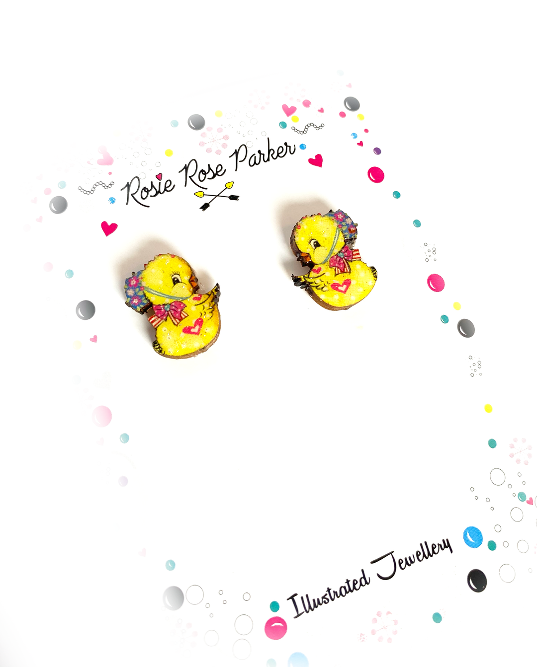 Little Chick Stud Earrings by Rosie Rose Parker