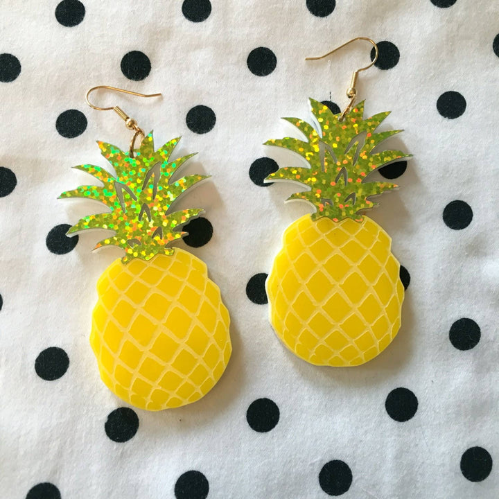 Pineapple Laser Cut Acrylic Earrings