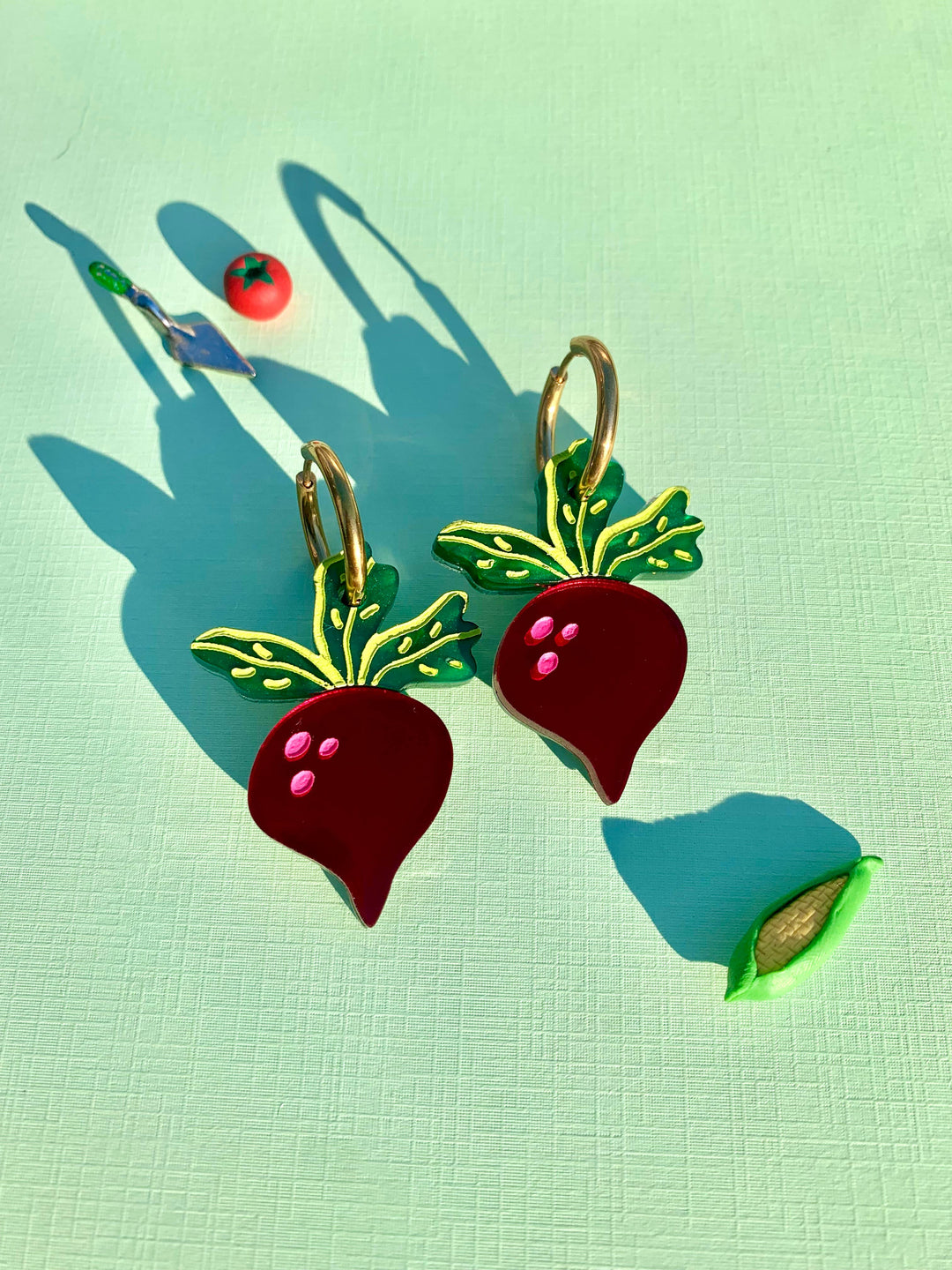 Just Beet It! Acrylic Earrings