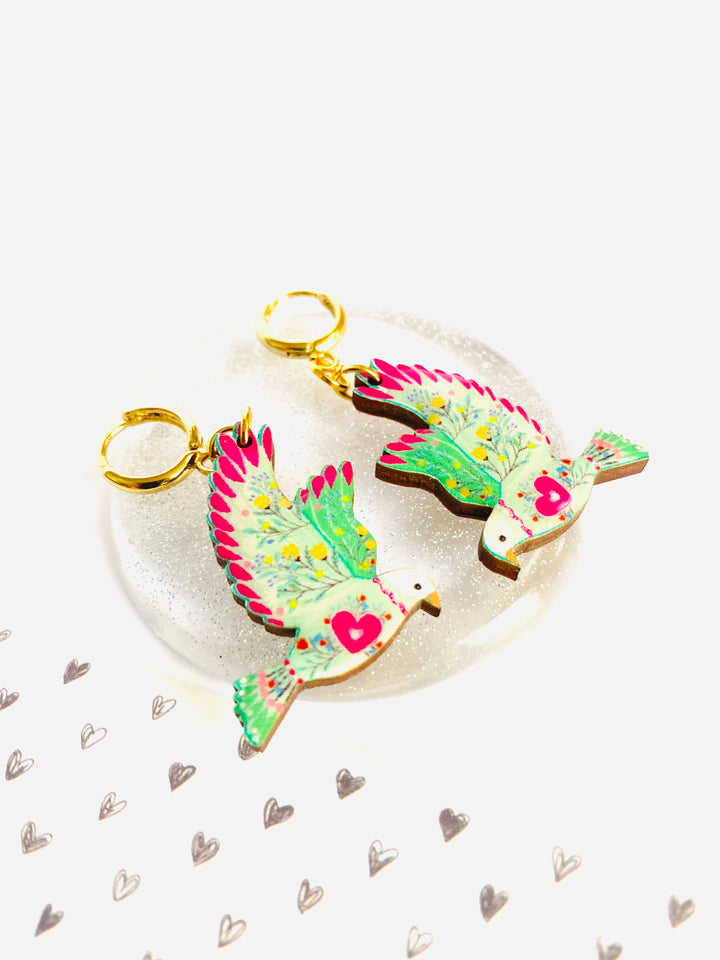 Bird in Flight Earrings by Rosie Rose Parker