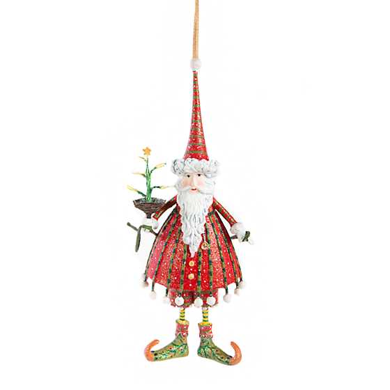 Dash Away Dashing Santa Ornament by Patience Brewster