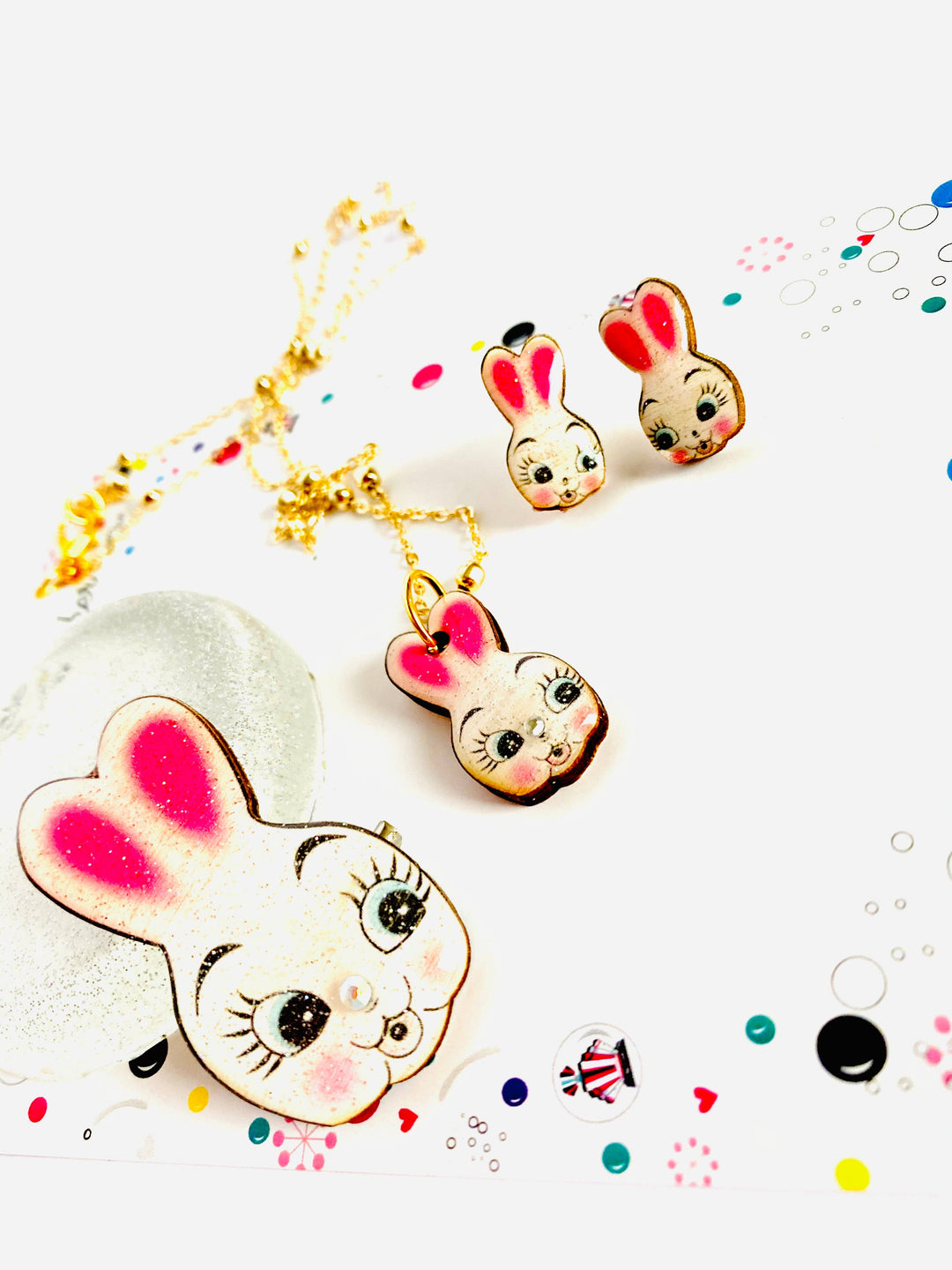 Easter Bunny Charm Necklace by Rosie Rose Parker