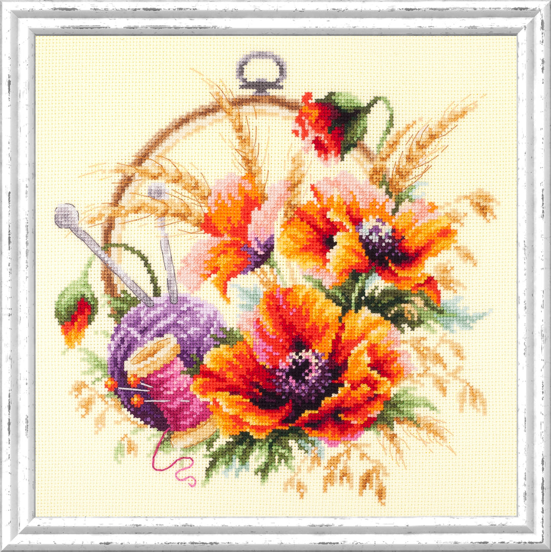 Poppies for Needlewoman 100-123 Counted Cross-Stitch Kit