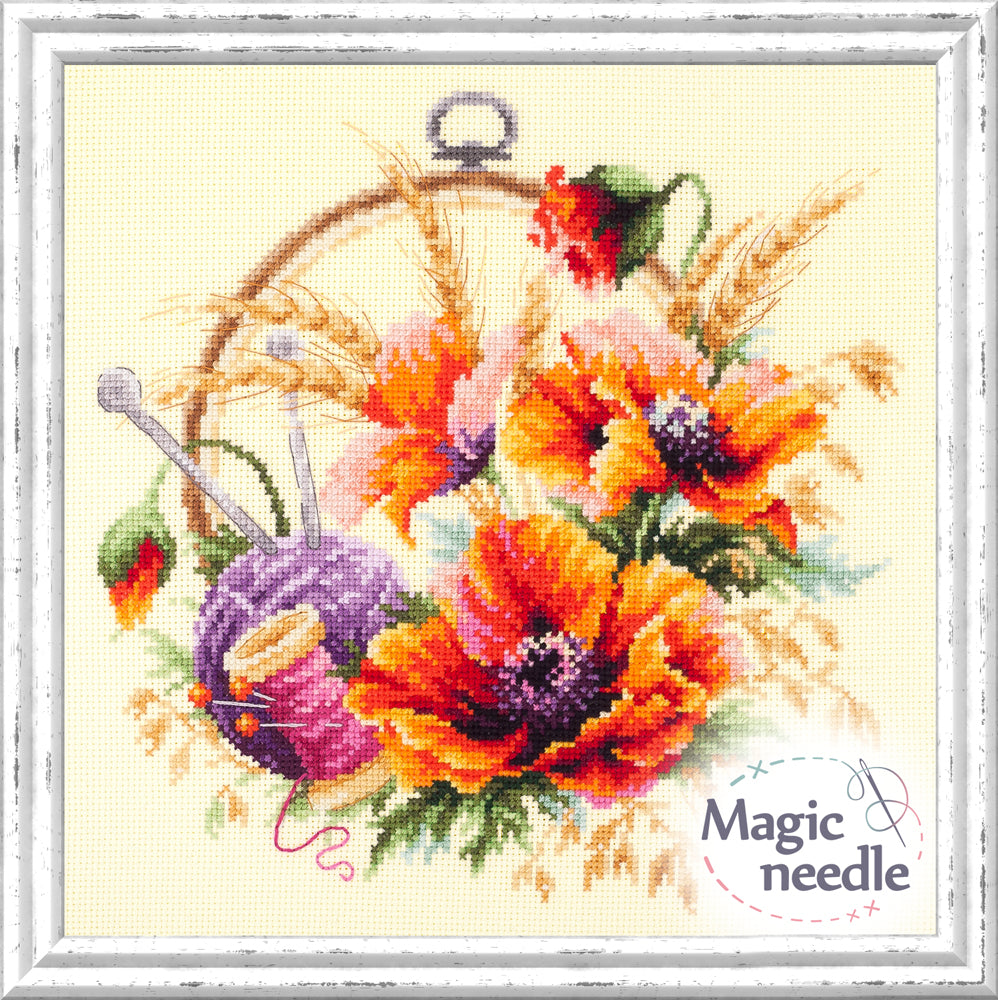 Poppies for Needlewoman 100-123 Counted Cross-Stitch Kit