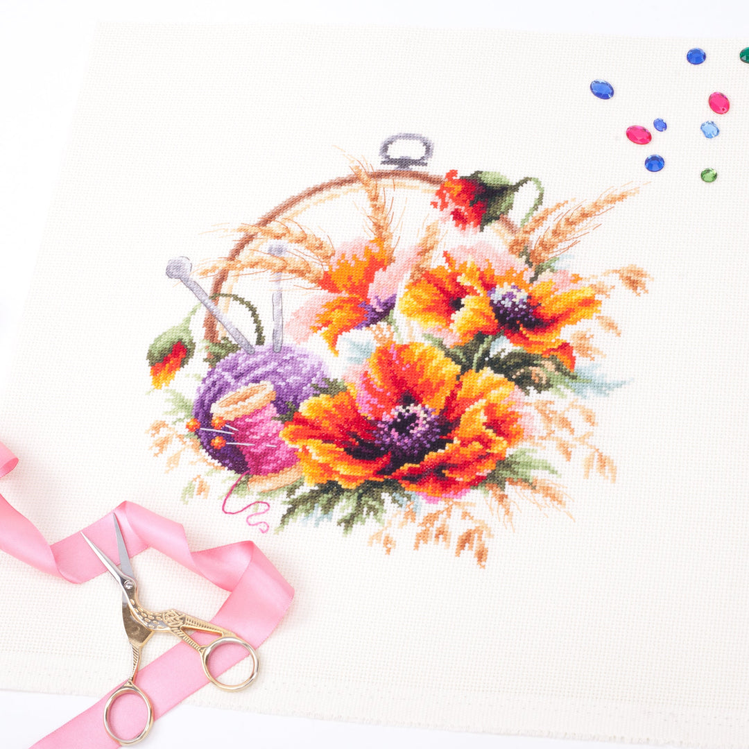 Poppies for Needlewoman 100-123 Counted Cross-Stitch Kit