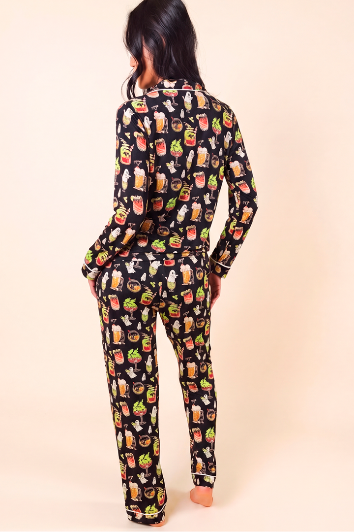 The Potions Pub | Halloween Cocktail SleepDeep™ Women’s Long Sleeve Pajama Set