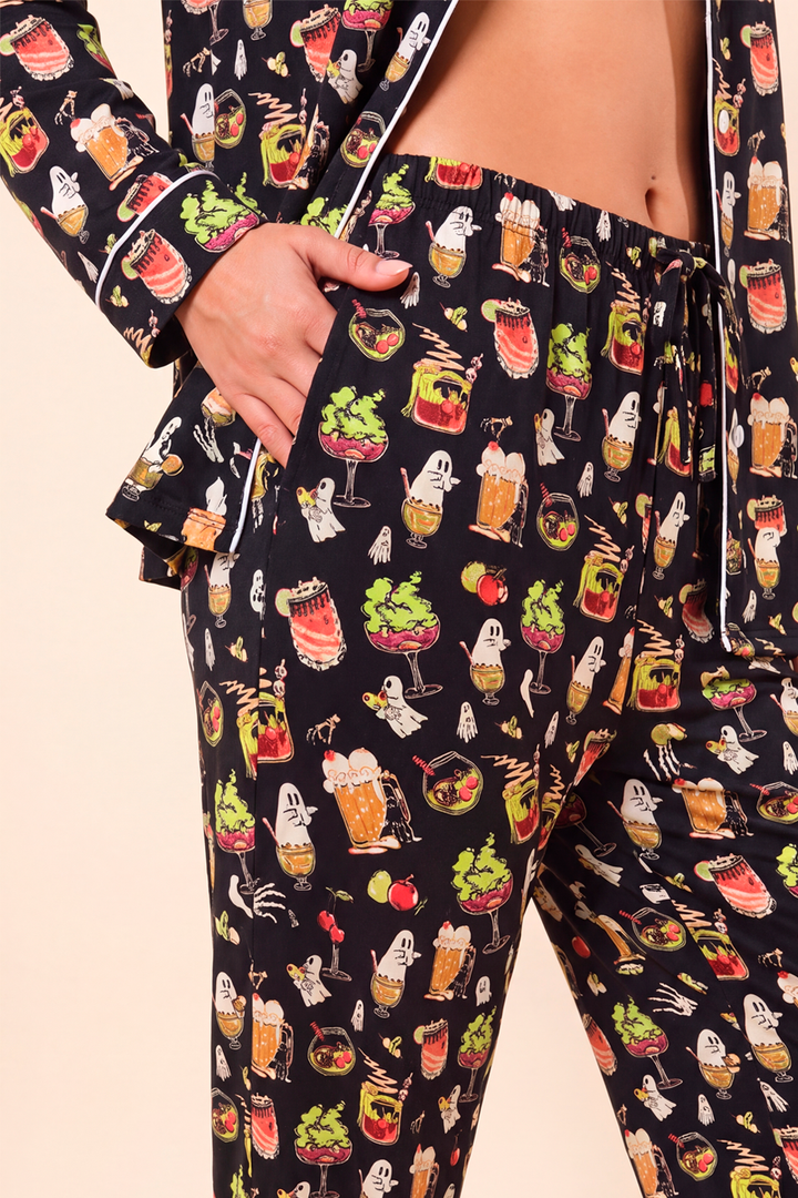 The Potions Pub | Halloween Cocktail SleepDeep™ Women’s Long Sleeve Pajama Set