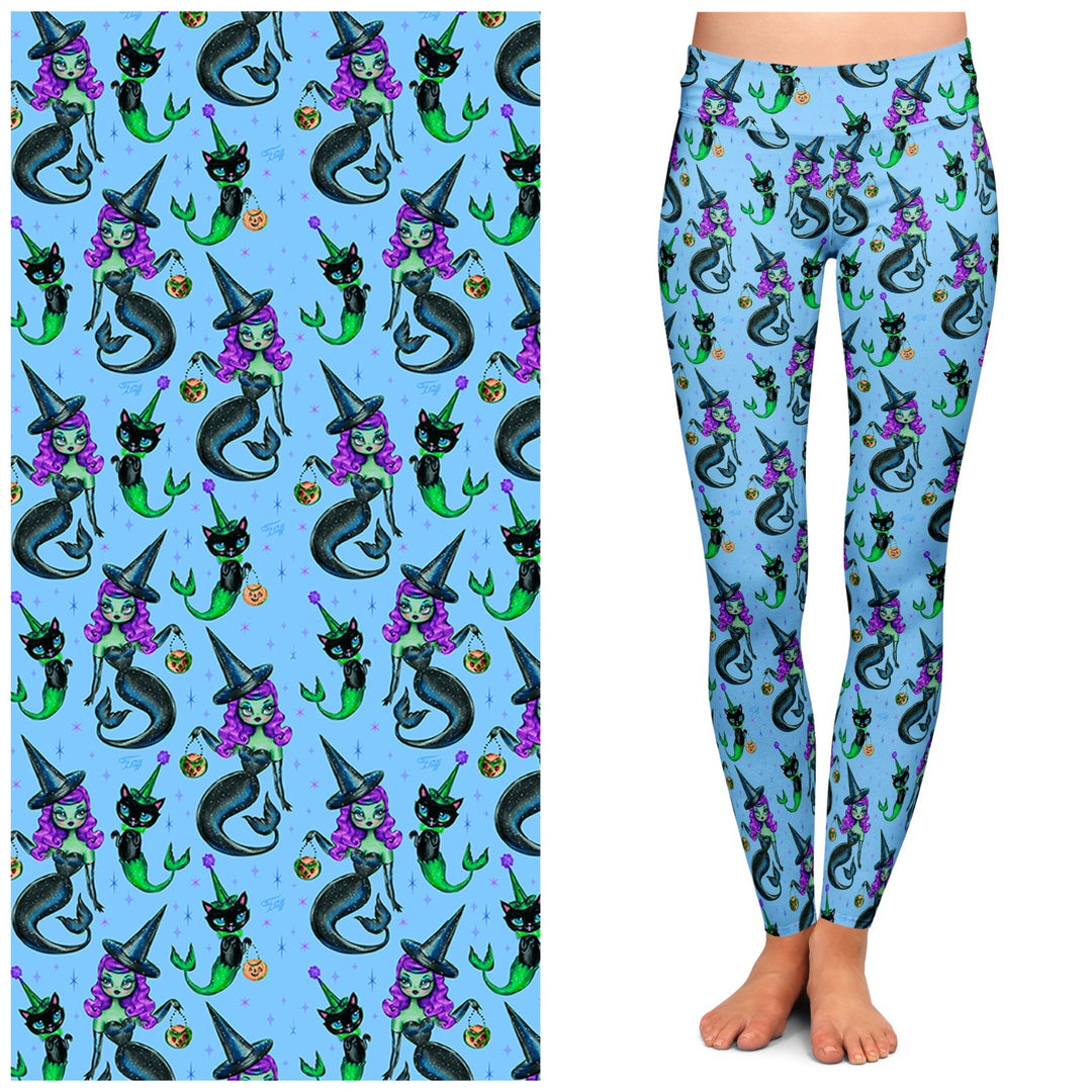 "MerWitch & Her MerCat" Leggings by Miss Fluff x Lipstick & Chrome