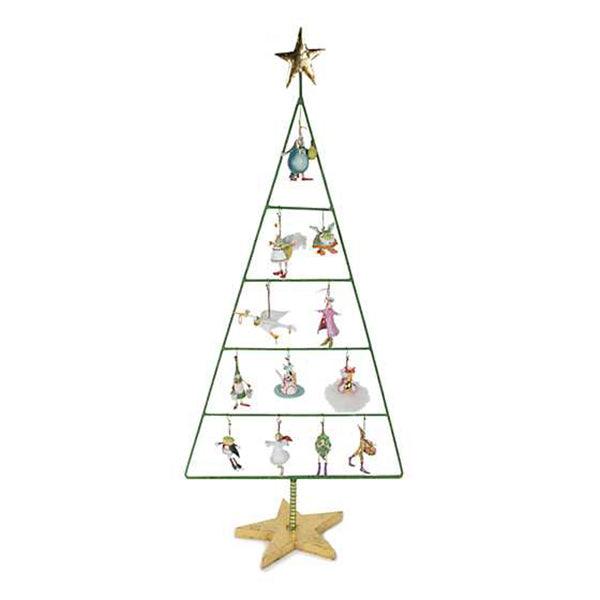 12 Days Mini Ornaments Set by Patience Brewster WITH DISPLAY Tree