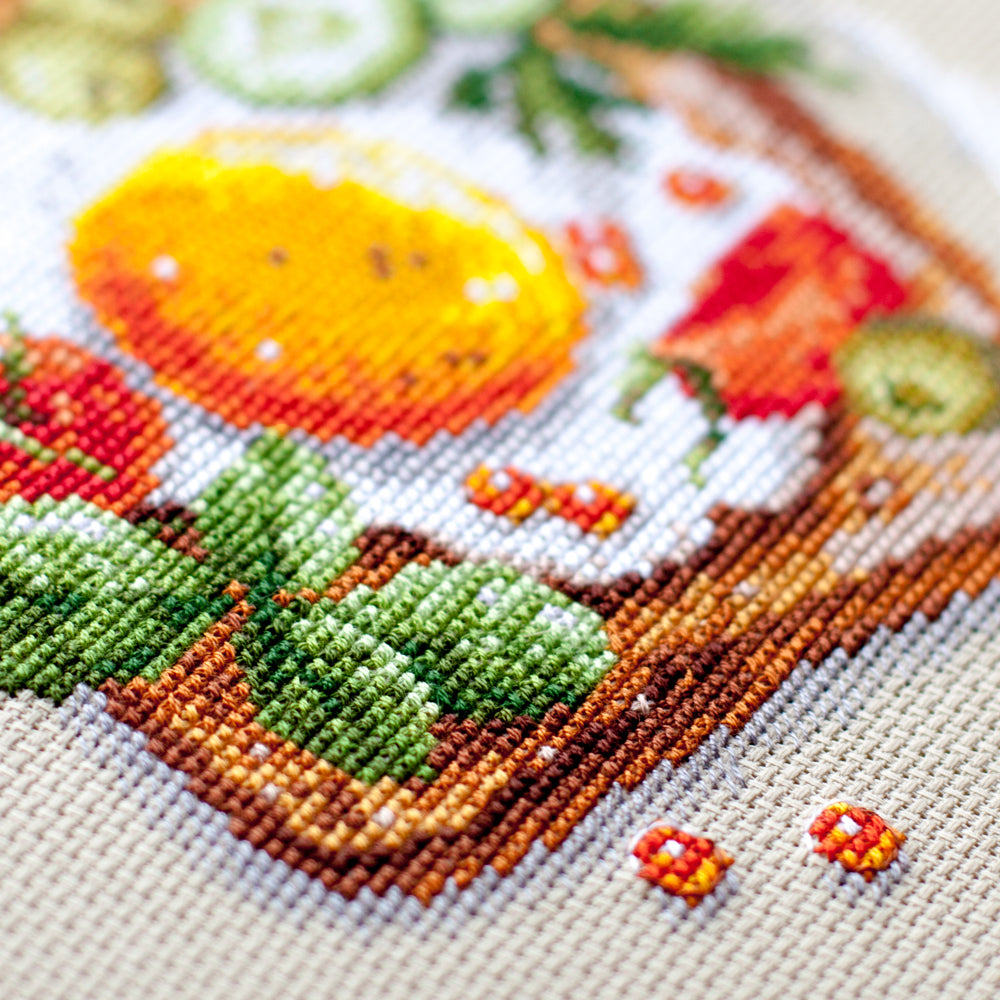 Fried Eggs Toast 120-092 Counted Cross-Stitch Kit