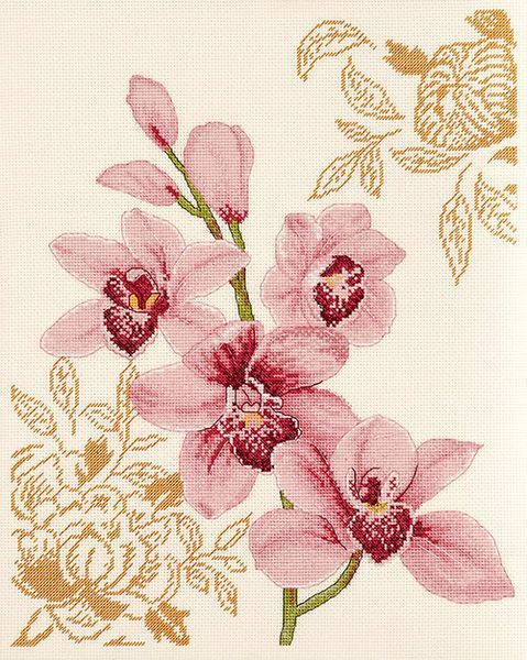 Orchid Counted cross stitch kit 1215A